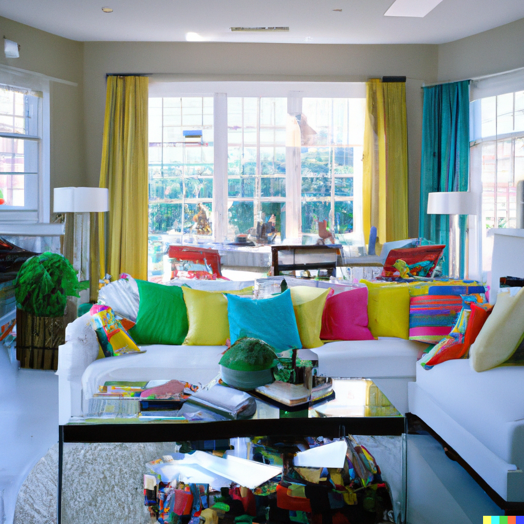 Colorful modern living room